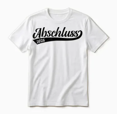 Abschluss 2026 Schule Geschafft Schulabschluss Bestanden Unisex T-Shirt - White