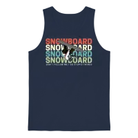 Snowboard Skiing Retro Cool Unisex Tank Top - Navy – 1