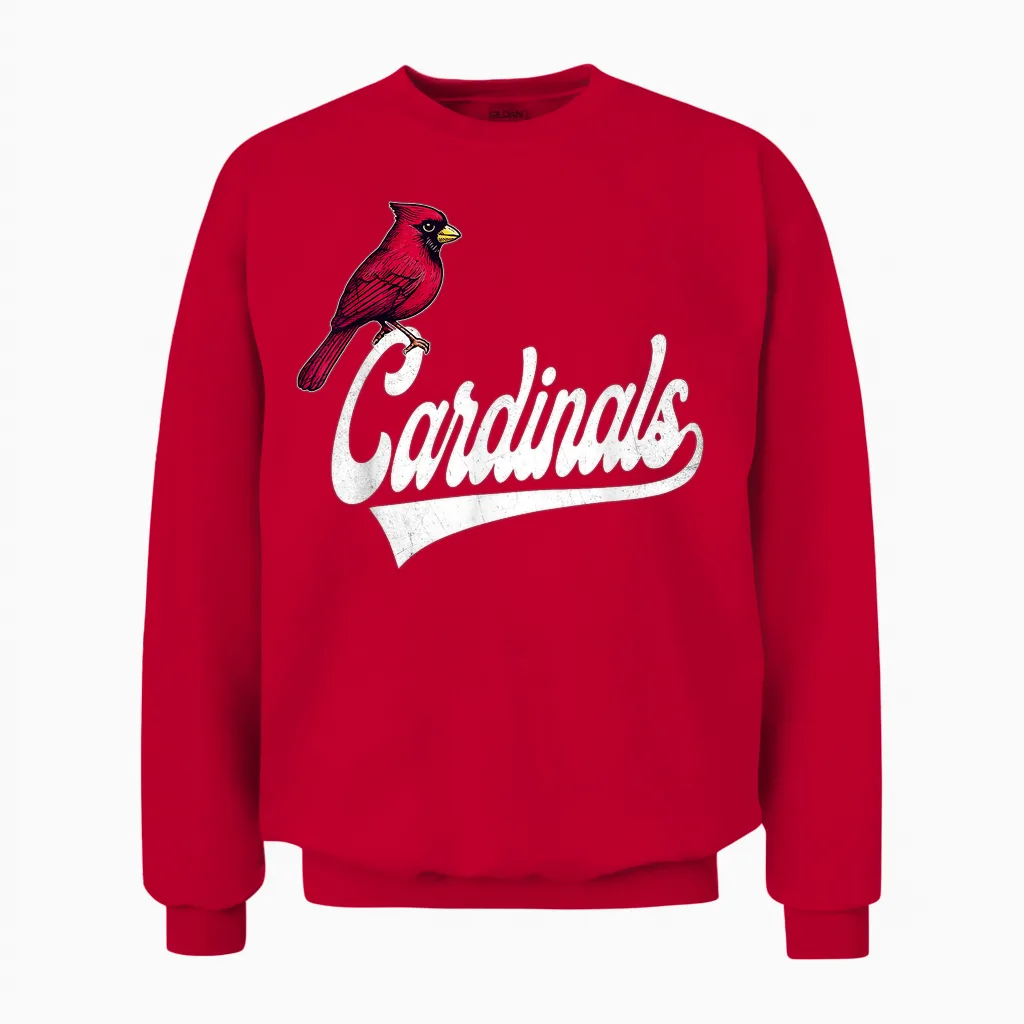 Retro Cardinals Proud Name Family Men Women Kids Gifts Ideas Unisex Sweatshirt in Red