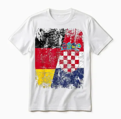 Kroatien Deutschland Flagge | Damen Herren Kinder | Kroatien Unisex T-Shirt - White