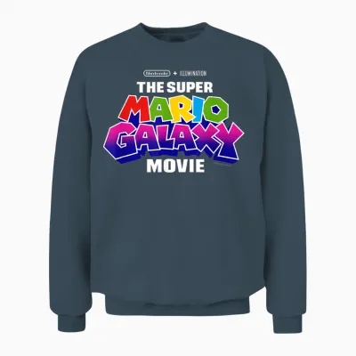 The Super Mario Galaxy Movie Logo Unisex Sweatshirt - Dark Heather