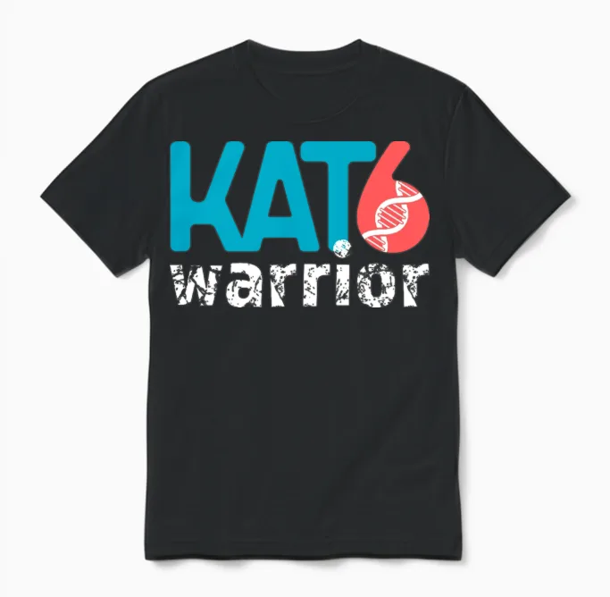 Kat6 Warrior Awareness Gift Unisex T-Shirt in Black