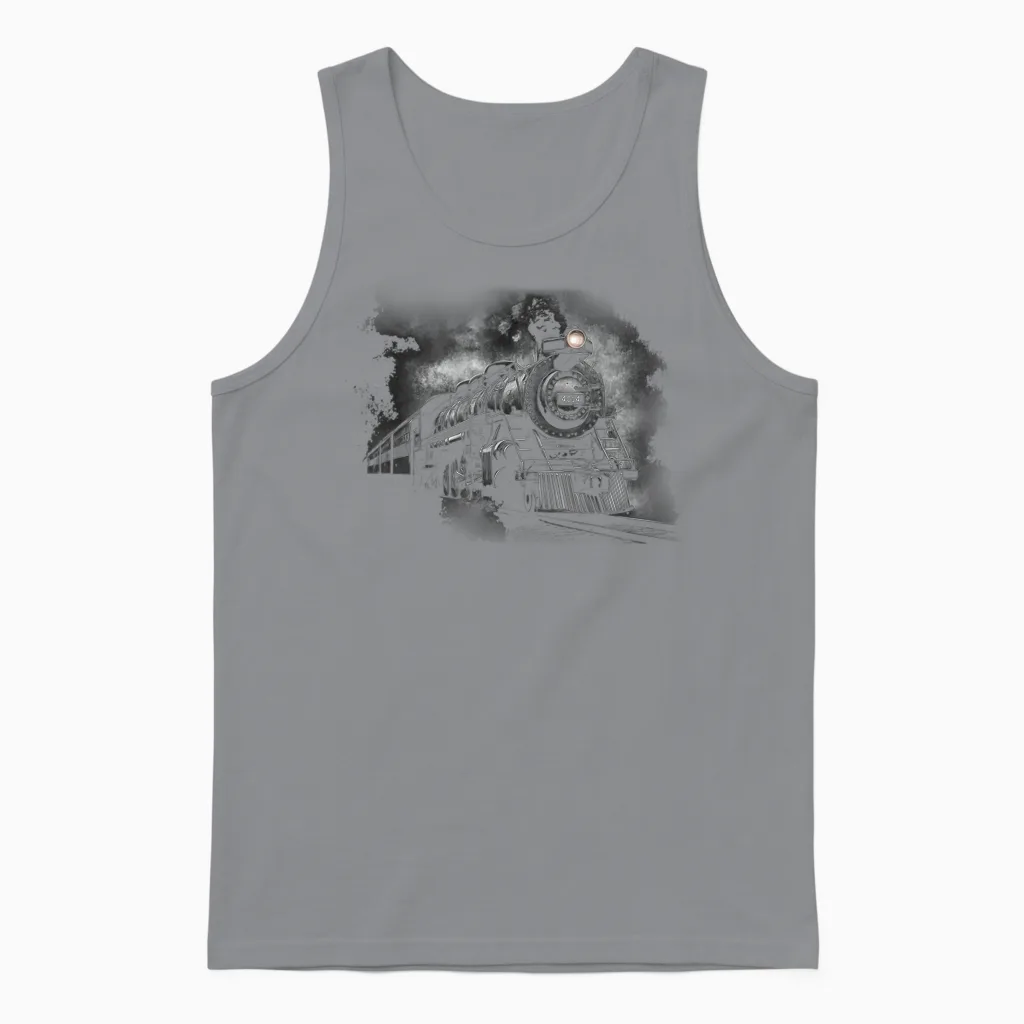 Steam Locomotive Train Engine Railroad Big-Boy Train 4014 Unisex Tank Top in Sport Grey