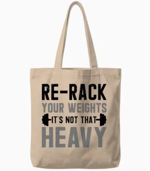 Gym Etiquette and Hygiene Essentials Tote Bags in Natural