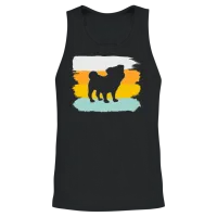 Pug Retro Unisex Tank Top - Black – 2
