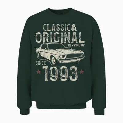 33e Anniversaire 1993 Voiture Classique Unisex Sweatshirt - Forest