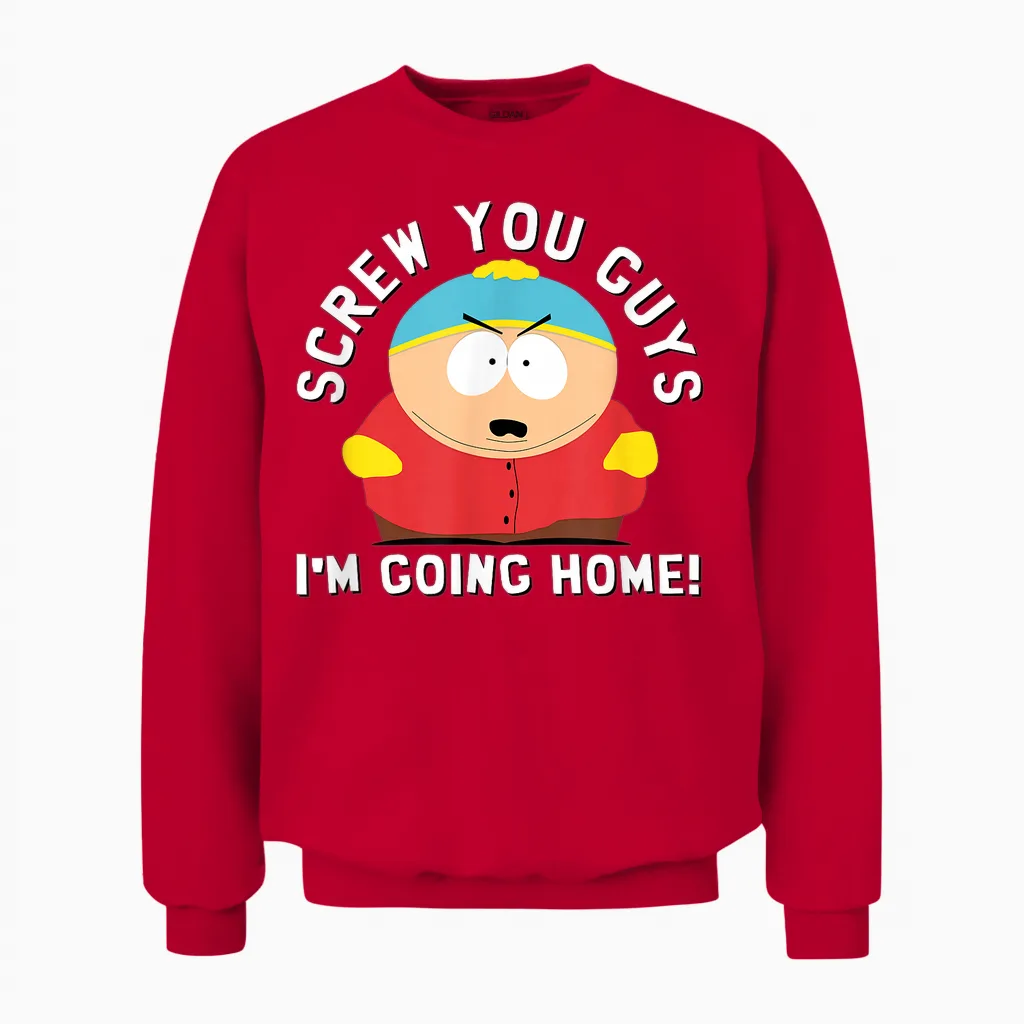 South Park Screw You Guys I'm Going Home Unisex Sweatshirt in Red