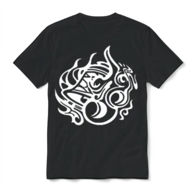Hestia Familia Crest Emblem Front and Back Unisex T-Shirt - Black