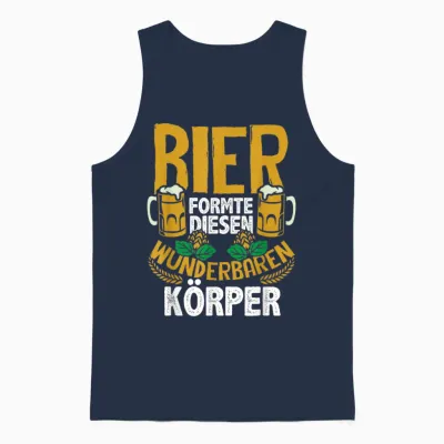 Bier Formte Diesen Wunderbaren Körper Lustig Spruch Männer Unisex Tank Top - Navy