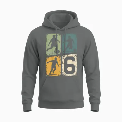 6. Geburtstag Junge Fußball Ball Jungs Fußballer 6 Jahre Unisex Hoodie - Graphite Heather