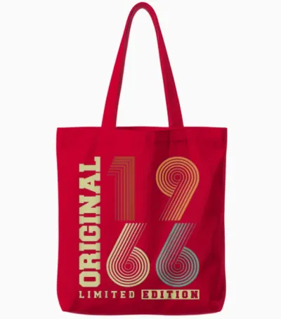 Vintage 1966 Birthday 60 Years Gift for Men Women Tote Bags - Red