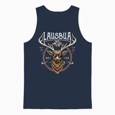 Lausbua T-Shirt Herren Trachtenshirt Kinder Trachten Unisex Tank Top - Navy