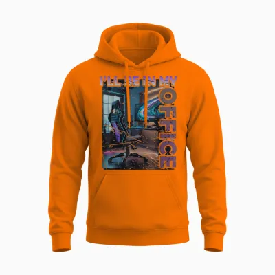 Pc Gaming I'll Be in My Office | Hardware Nerd Pc Gamer Unisex Hoodie - Safety Orange