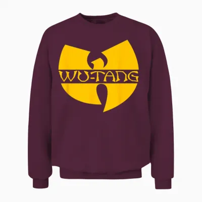 Classic Wu Tang Clan Logo Unisex Sweatshirt - Maroon