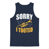 Sorry I Tooted Trumpet Player Trumpeter Unisex Tank Top - Navy – 1
