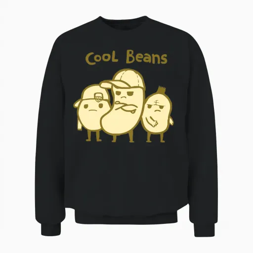 Cool Beans Unisex Sweatshirt in Black