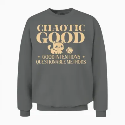 Chaotic Good - Rpg Tabletop Games D20 Tabletop Unisex Sweatshirt - Graphite Heather