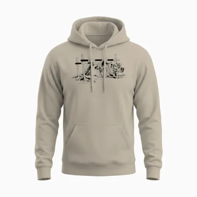 Ponyfall Thelwell Cartoon Unisex Hoodie - Sand