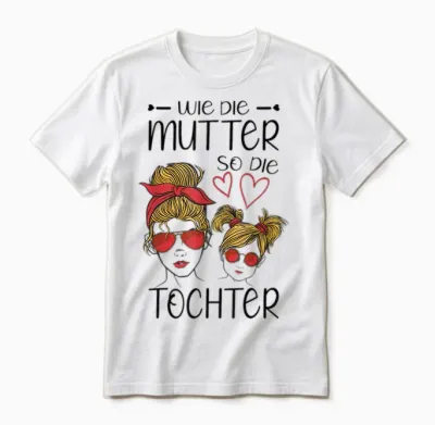 Wie Die Mutter So Die Tochter Mama Partnerlook Partneroutfit Unisex T-Shirt - White