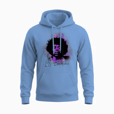 Jimi Hendrix 001 Unisex Hoodie - Carolina Blue