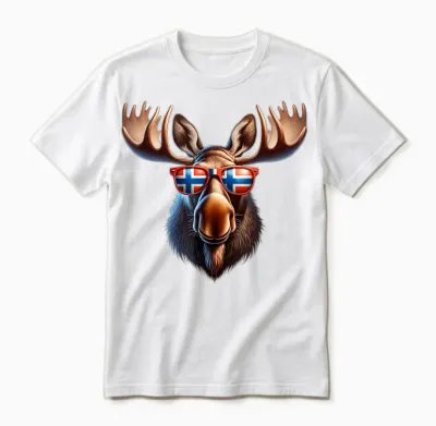 Norwegen-Elch, Lustiges Touristen-Reise-Souvenir Unisex T-Shirt - White