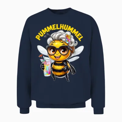 Pummel Hummel Lustige Bienen Diät Hummel Pummel Imkerin Unisex Sweatshirt - Navy