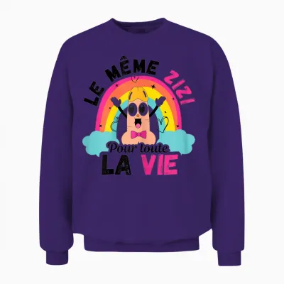 The Same Zizi for All Life T Shirt Evjf Funeral Life T-Shirt, White, Female X-Small Unisex Sweatshirt - Purple