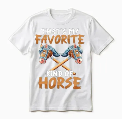 Funny Hobby Horsing Cute Hobby Horse for Girls Unisex T-Shirt - White