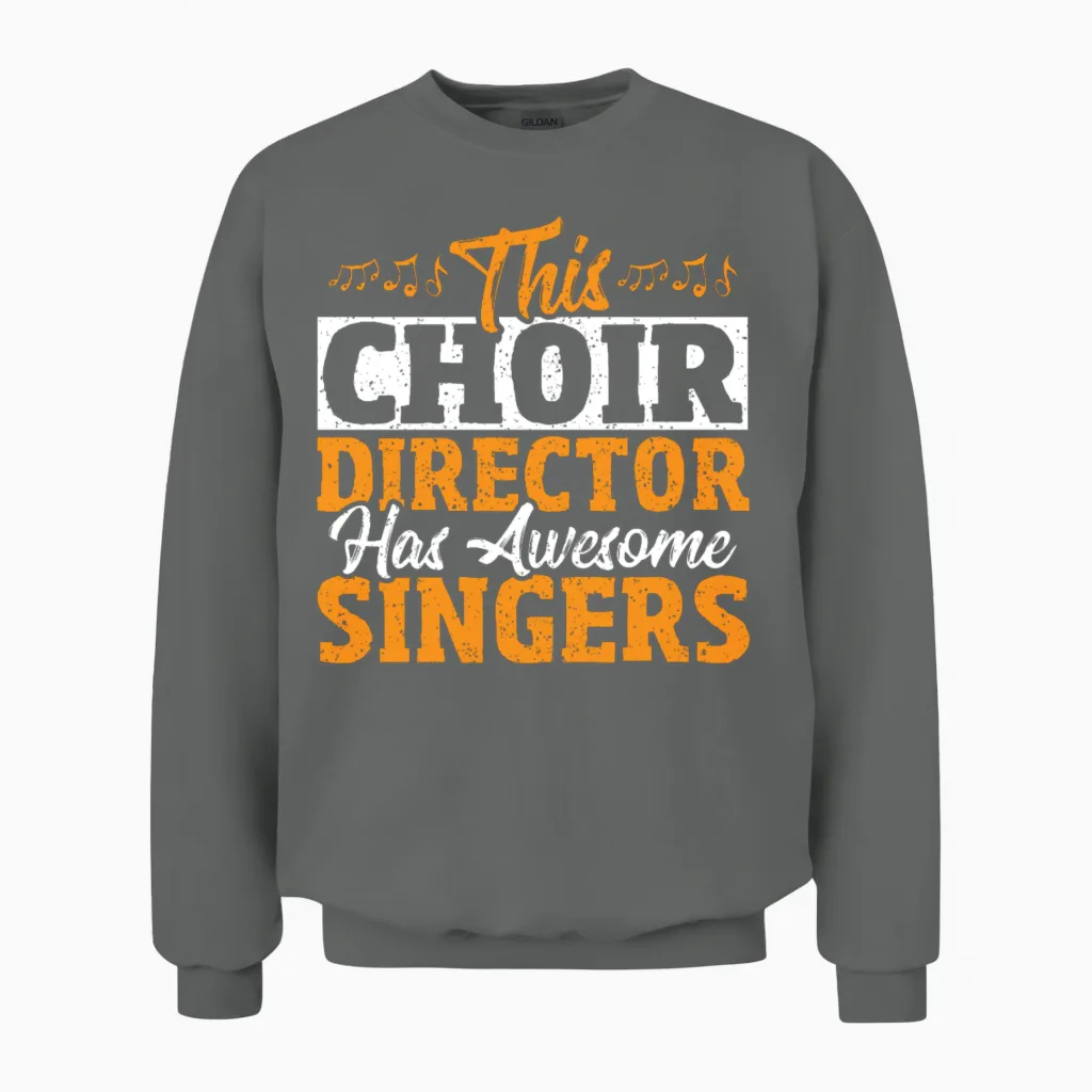 Musical Choir Church Singer Choral Choir Director Unisex Sweatshirt in Graphite Heather