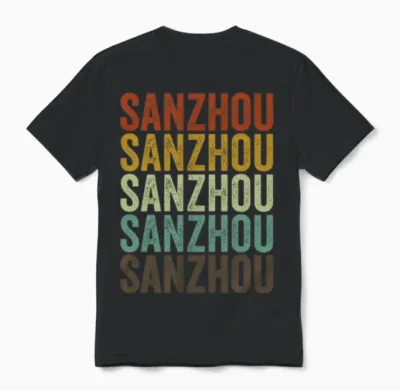 Sanzhou China Retro Vintage Unisex T-Shirt - Black