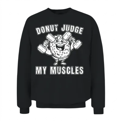Fitness Donut Funny Donut Gym Unisex Sweatshirt - Black