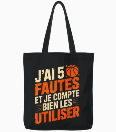 Humour Falls Basketball Gift Men's Basketball Fan Tote Bags - Black
