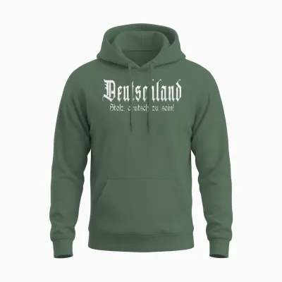 "stolz, Deutsch Zu Sein", Patriot, Deutschland Unisex Hoodie - Military Green