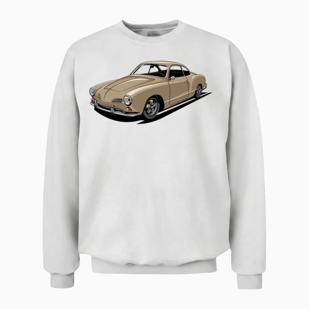 Karmann Vintage Car Cars & Muscle Unisex Sweatshirt in White