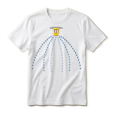 Operating Fire Sprinkler Unisex T-Shirt - White
