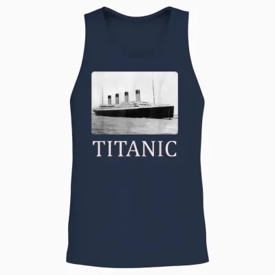 Titanic 1912 Vintage Titanic Expert Titanic Jungen Mädchen Unisex Tank Top - Navy