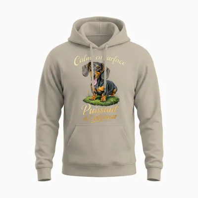 Idée Cadeau Pour Fan De Chien Et Amoureux De Teckel Unisex Hoodie - Sand