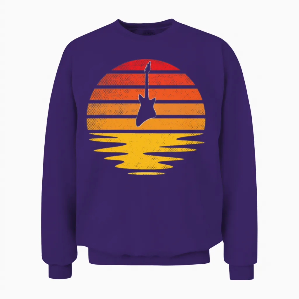 Rock Retro Unisex Sweatshirt in Purple