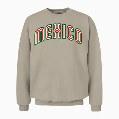 Mexico Flag Mexican Hispanic Siesta Pride Vintage Unisex Sweatshirt - Sand