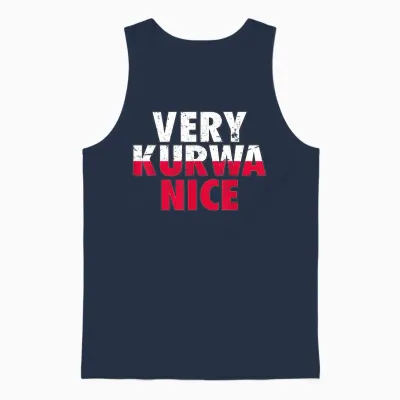 Very Kurwa Nice Polen Polska Polskie Eagle Unisex Tank Top - Navy