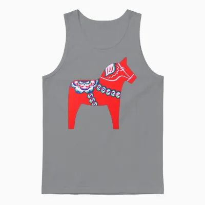Dalarna Horse Unisex Tank Top - Sport Grey