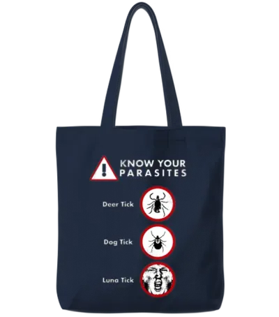 Anti-Trump Shirt Different Kinds of Tick Tote Bags - Navy