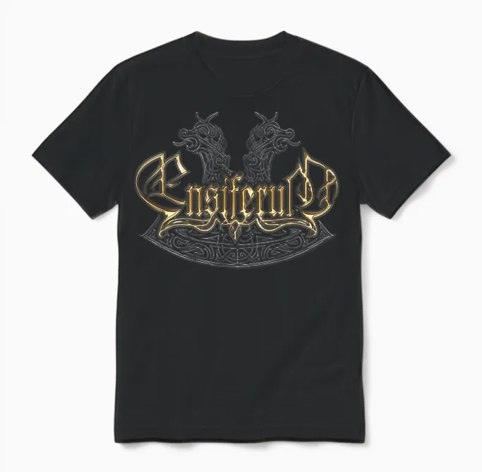 Ensiferum-Drachen Unisex T-Shirt in Black