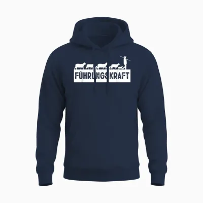 T-Shirt with Funny Sheep Farm Animal Shepherd Unisex Hoodie - Navy