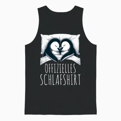 Offizielles Schlafshirt Pinguin Nickerchen Schlafanzug Unisex Tank Top - Black