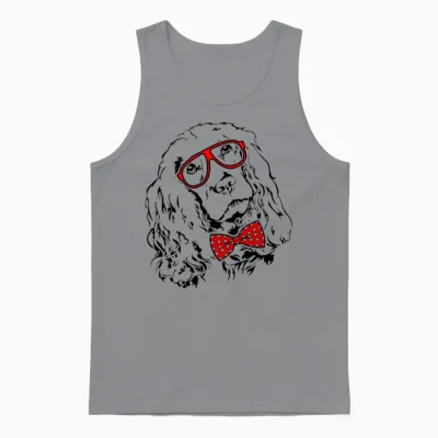 Funny Cocker Spaniel Dog Smart Dog Clever Dog Unisex Tank Top - Sport Grey