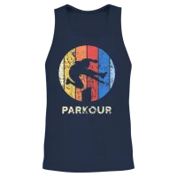 Parkour Unisex Tank Top - Navy – 2
