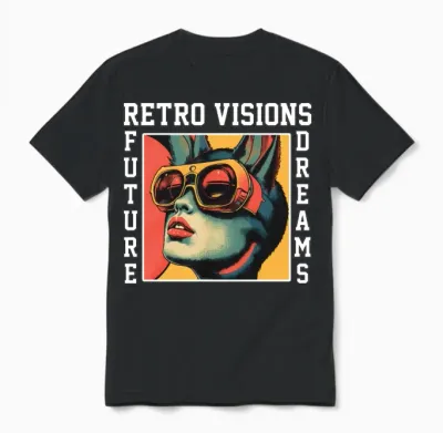 Retro Visions of the Future Unisex T-Shirt - Black