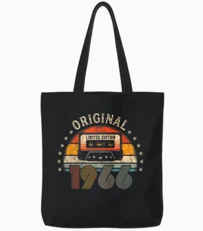 59th Birthday Man Woman Original Vintage 1966 Tote Bags - Black