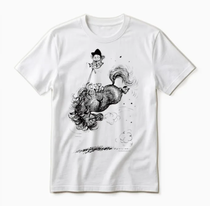 Thelwell Horse Rodeo - Lovers Unisex T-Shirt in White